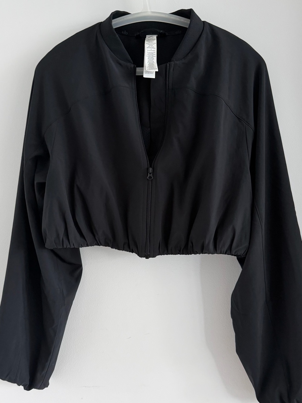 ALO Cropped Black Windbreaker Jacket - Women's - Picture 4 of 6